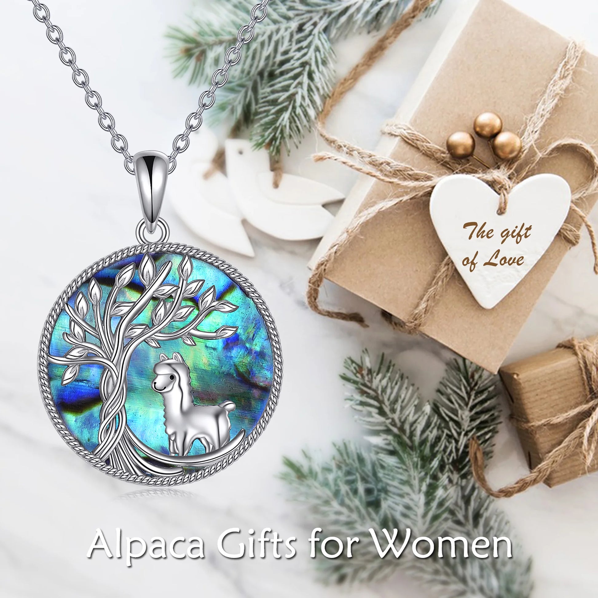 Mothers Day Gifts for Mom Tree of Life Snake Necklace Sterling Silver with Abalone Shell Animal Pendant Jewelry Mother'S Day Gifts
