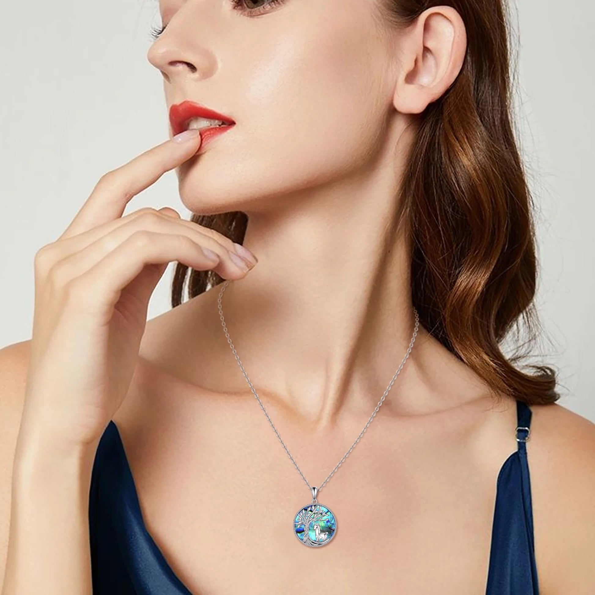 Mothers Day Gifts for Mom Tree of Life Snake Necklace Sterling Silver with Abalone Shell Animal Pendant Jewelry Mother'S Day Gifts