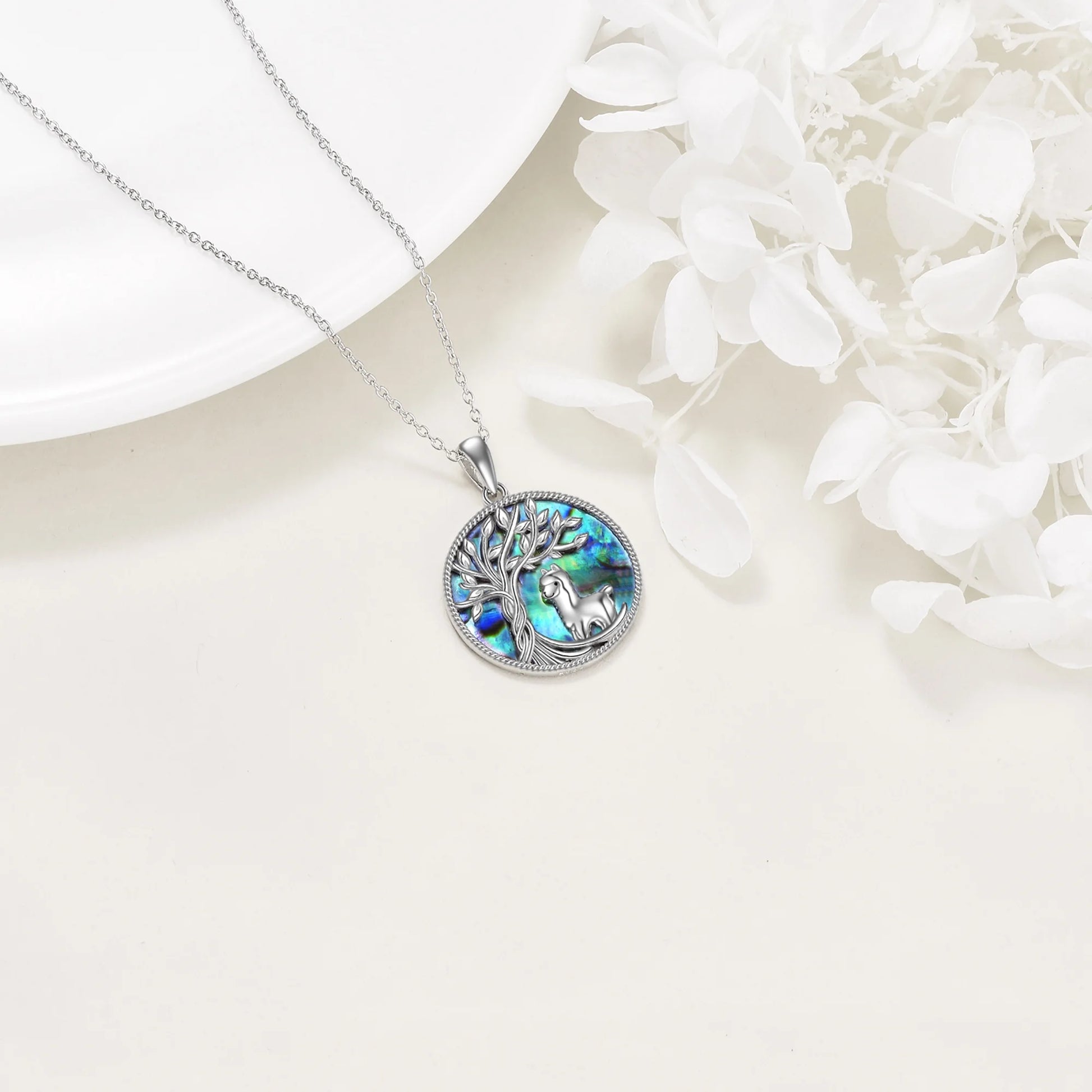 Mothers Day Gifts for Mom Tree of Life Snake Necklace Sterling Silver with Abalone Shell Animal Pendant Jewelry Mother'S Day Gifts